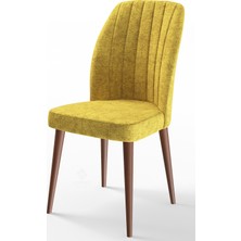 Canisa Concept Etra Serisi Ahşap Gürgen Ayaklı 1.sınıf / 4 Adet Sandalye / Ayaklar Ceviz