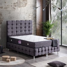 Setay Duke Lüx Çift Kişilik Baza Başlık Delüx Yatak Seti Antrasit Gri