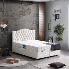 Setay Zümrüt Çift Kişilik Baza Başlık Orthosoft Yatak Seti - Krem