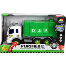 Sunman  Sesli ve Işıklı Iş Makinaları Geri Dönüşüm Kamyonları Çöp Kamyonu