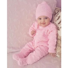 by BebekOdam Bereli Triko Kız Bebek Tulumu - Pembe