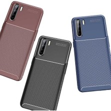 Case 4U Oppo A91 Kılıf Rugged Armor Karbon Desenli Lüx Negro Silikon Arka Kapak Siyah