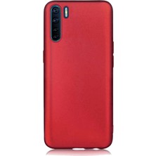 Case 4U Oppo A91 Kılıf Klasik Mat Renkli Yumuşak Premier Silikon Koyu Mor