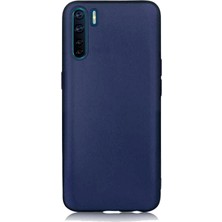 Case 4U Oppo A91 Kılıf Klasik Mat Renkli Yumuşak Premier Silikon Lacivert