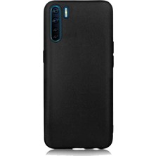 Case 4U Oppo A91 Kılıf Klasik Mat Renkli Yumuşak Premier Silikon Siyah