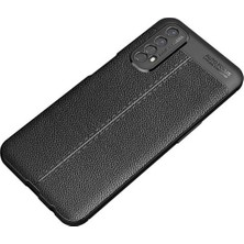 Case 4U Oppo Realme 7 Kılıf Rugan Armor Deri Görünümlü Yüksek Kalite Silikon Niss Kırmızı