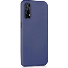 Case 4U Oppo Realme 7 Kılıf Klasik Mat Renkli Yumuşak Premier Silikon Lacivert