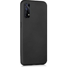 Case 4U Oppo Realme 7 Kılıf Klasik Mat Renkli Yumuşak Premier Silikon Siyah