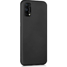 Case 4U Oppo Realme 7 Pro Kılıf Klasik Mat Renkli Yumuşak Premier Silikon Siyah