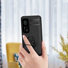 Case 4U Xiaomi Mi 10T Pro Kılıf Autofocus Shockprof Ravel Yüzüklü Standlı Slikon Kapak Lacivert