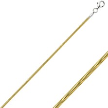 Gümüş Takı Dünyası Altın Kaplama 160 Mikron Yılan Gümüş Kadın Zincir Kolye