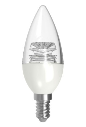 Lamptime 5,5 W LED Mum Ampul Şeffaf E14 6500K Beyaz Işık 302604 6 'lu