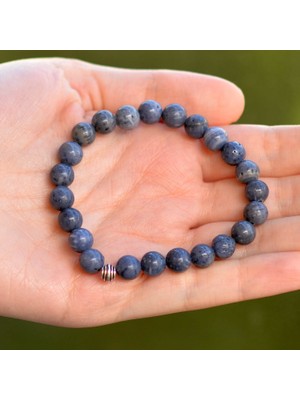 Taş Sandığı Mavi Mercan Taşı Bileklik - 8 mm