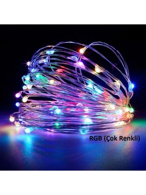 Orijinaldükkan 3 Metre Rgb Çok Renkli LED Işıklı Peri Tel Dekoratif Pilli Aydınlatma