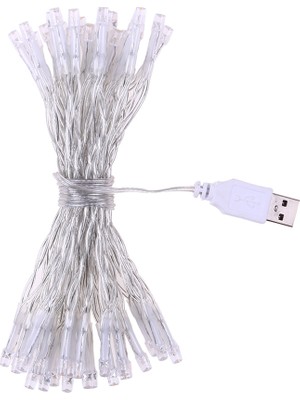 MBW Peri Lamba USB 50 Ledli Top Dize Işık Noel Düğün Ev (Yurt Dışından)