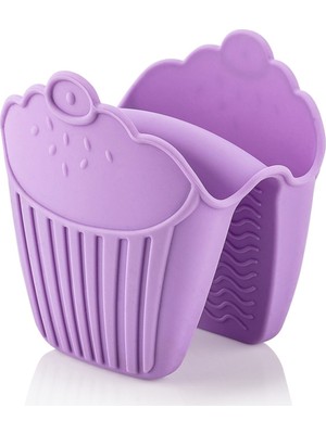 Nethome 1 Adet Cupcake Silikon Fırın Tutacağı Mor