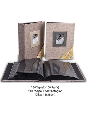 Adf Toptan  100’lük Koton Desenli Fotoğraf Albümü