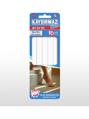 Geseus Banyo Kaydırmaz Bant Küvet,Havuz,Duşakabin,Zemin Kaydırmaz 10Adet 1 Paket