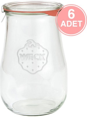 Weck 1750 ml Lale Cam Saklama Kavanozu 6 Adet