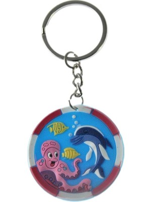 Hd Marketim Sevimli Ahtapot ve Yunus Balığı Figürlü Anahtarlık