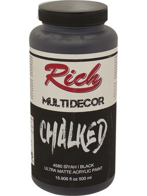 Rich Multi Decor Chalked Akrilik Boya 500 cc Siyah
