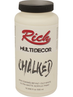 Rich Multi Decor Chalked Akrilik Boya 500 cc Eskimiş Beyaz