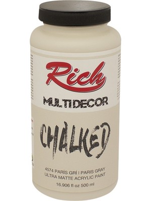Rich Multi Decor Chalked Akrilik Boya 500 cc Paris Gri