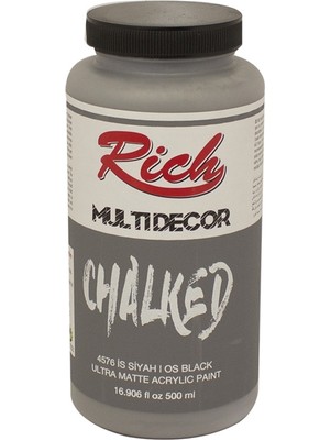 Rich Multi Decor Chalked Akrilik Boya 500 cc İs Siyah