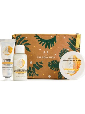 The Body Shop Almond Milk & Honey 3'lü +  Çanta