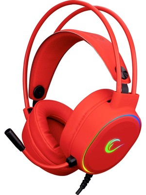 Rampage ROGUE Kırmızı USB 7.1 Surround RGB Ledli Gaming Esnek Mikrofonlu Oyuncu Kulaklık