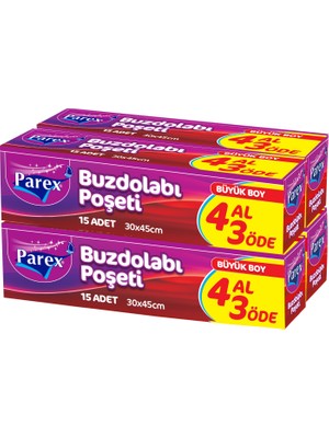 Parex Büyük Boy Buzdolabı Poşeti 4 Al 3 Öde