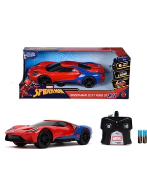 Jada Marvel Örümcek Adam Spider-Man RC 2017 Ford GT 1:16 Uzaktan Kumandalı Araba 226002