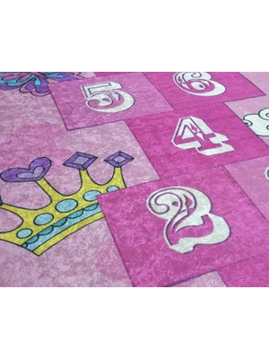 Nur Home Tekstil Süngerli Kadife Lastikli Halı Örtüsü Nrh-37 Prenses