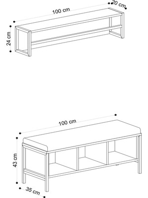 Decormet Shana Ayakkabılık Safir Meşe