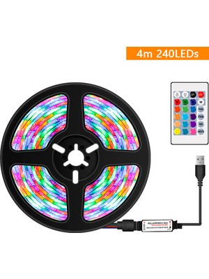 Mbw USB Kısılabilir Rgb Renkli Led Ir Uzaktan Kumandalı 4 m Rgb (Yurt Dışından)