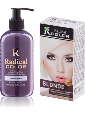 Radical Color Gümüş Amonyaksız Su Bazlı Saç Boyası 250ml 2SET