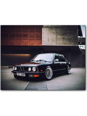 Cakatablo Ahşap Tablo BMW E 28 Siyah
