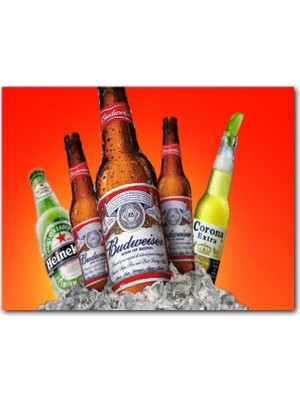 Cakatablo Ahşap Tablo Delux Biralar ve Buzlar