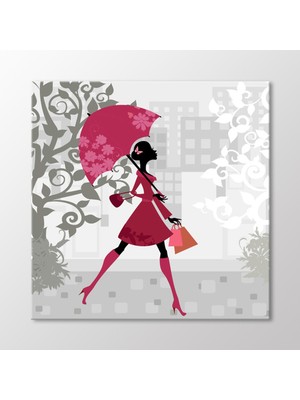 Arty Tablo Şemsiyeli Kız Tablo