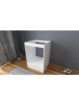 Mushaf Ankastre Fırın Modülü Mutfak Dolabı Beyaz