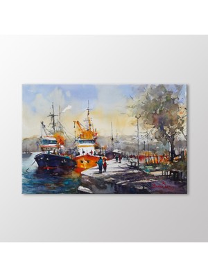 Arty Tablo Suluboya Tekneler Tablo