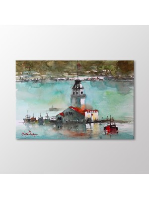 Arty Tablo Suluboya Kız Kulesi Tablo