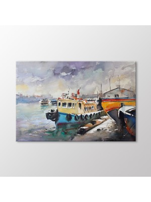 Arty Tablo Suluboya Tekneler Tablo
