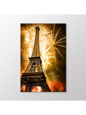Arty Tablo Eyfel Kulesi Havai Fişekler Tablo