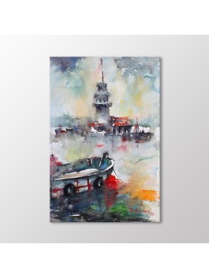 Arty Tablo Suluboya Kız Kulesi Tablo