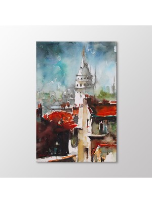 Arty Tablo Arty Tablo Suluboya Galata Kulesi Tablo
