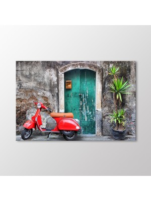 Arty Tablo Kırmızı Vespa Tablo