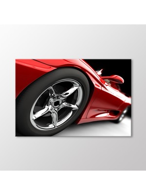 Arty Tablo Kırmızı Ferrari Tablo