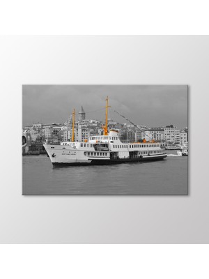 Arty Tablo Vapur ve Galata Kulesi Tablo