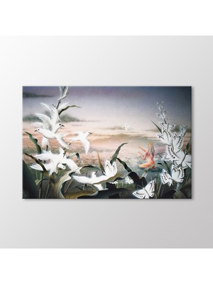 Arty Tablo Kuşlar ve Kelebekler Tablo